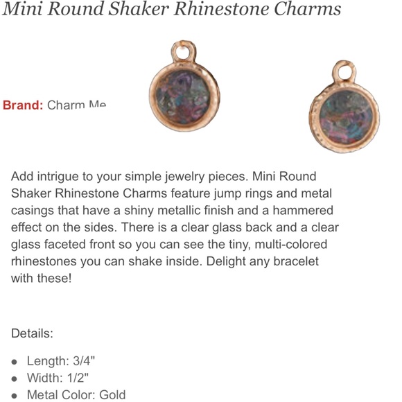 Mini round shaker rhinestone charm earrings NEW - Picture 13 of 13